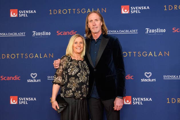200127 Staffan och Marie Olsson anländer till Idrottsgalan 2020 den 27 januari 2020 i Stockholm. Copyright: MAXIMxTHORE BB200127BB813
