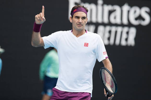 Roger Federer of Switzerland defeated Tennys Sandgren of USA in a five set thriller 6-3 2-6 2-6 7-6 6-3 during the Quarter Finals match at the ATP, Tennis Herren Australian Open 2020 at Melbourne Park, Melbourne, Australia on 28 January 2020. Copyright: xPeterxDovganx 26031427