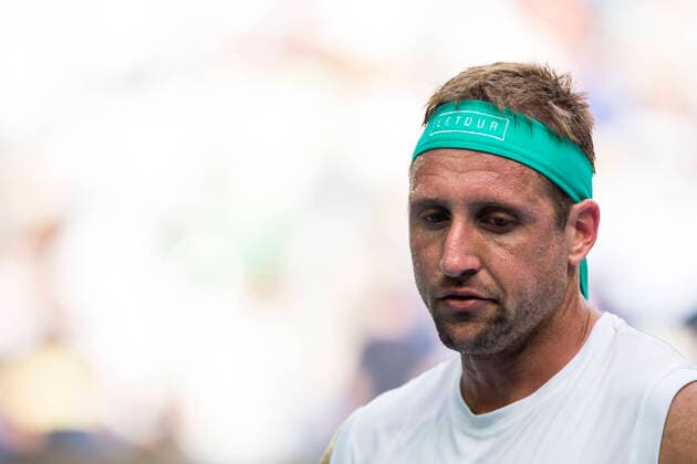 MELBOURNE, VIC - JANUARY 28: Tennys Sandgren of the United States of America in action during the quarterfinals of the 2020 Australian Open on January 28 2020, at Melbourne Park in Melbourne, Australia. (Photo by Jason Heidrich Icon Sportswire)MELBOURNE, VIC - JANUARY 28: TENNIS: JAN 28 Australian Open Icon2001281259