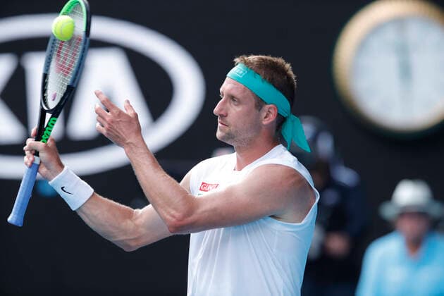 28th January 2020; Melbourne Park, Melbourne, Victoria, Australia; Australian Open Tennis, Day 9; Tennys Sandgren of USA during his match against Roger Federer of Switzerland  ActionPlus12207598 CiroxDexLuca