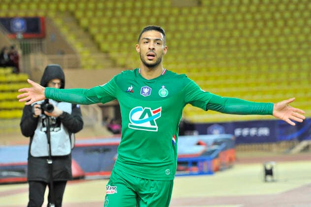 joie - Denis Bouanga (AS Saint Etienne) FOOTBALL : AS Monaco vs AS Saint Etienne - Coupe de France - Monaco - 28 01 2020 NorbertScanella PanoramiC 