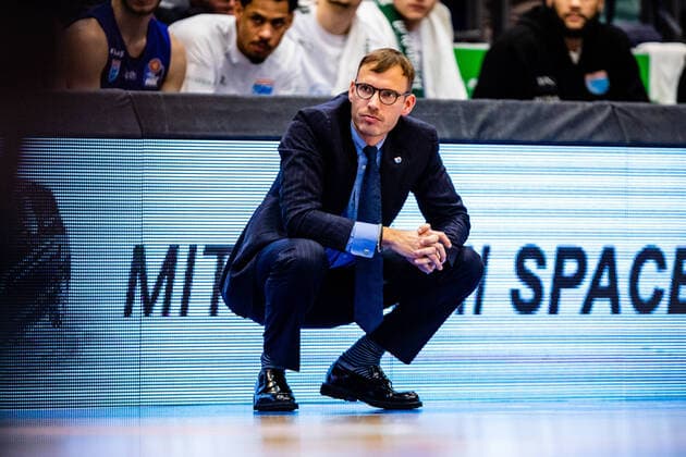 Trainer Björn Harmsen (Syntainics MBC) waehrend der Saison 2019-2020 (Herren) in der EasyCredit 1. Bundesliga zwischen Syntainics MBC und BG Goettingen Stadthalle Weissenfels am 18. January 2020 in Weissenfels, Sachsen Anhalt, Deutschland