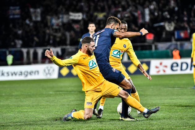 Eric Choupo Moting (psg) FOOTBALL : Pau vs PSG - 8eme de Finale Coupe de France - Pau - 29 01 2020 ThierryBreton Panoramic 