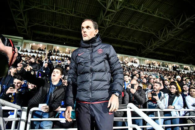 Thomas Tuchel (psg) FOOTBALL : Pau vs PSG - 8eme de Finale Coupe de France - Pau - 29 01 2020 ThierryBreton Panoramic 