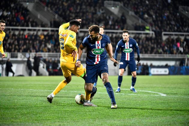 Eric Choupo Moting (psg) FOOTBALL : Pau vs PSG - 8eme de Finale Coupe de France - Pau - 29 01 2020 ThierryBreton Panoramic 