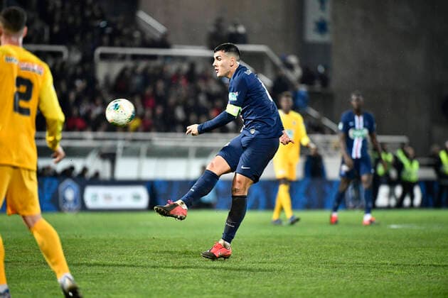Daniel Paredes (psg) FOOTBALL : Pau vs PSG - 8eme de Finale Coupe de France - Pau - 29 01 2020 ThierryBreton Panoramic 