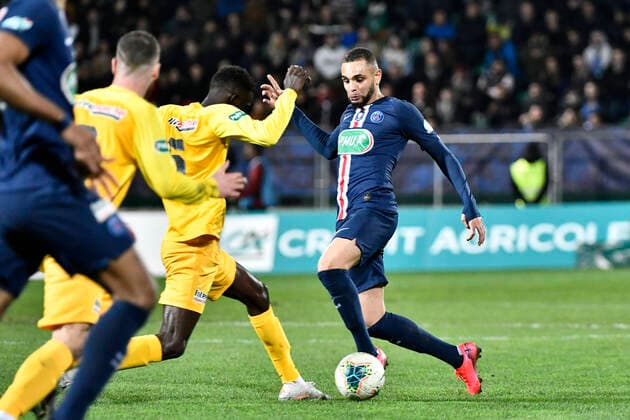 Layvin Kurzawa (psg) FOOTBALL : Pau vs PSG - 8eme de Finale Coupe de France - Pau - 29 01 2020 ThierryBreton Panoramic 