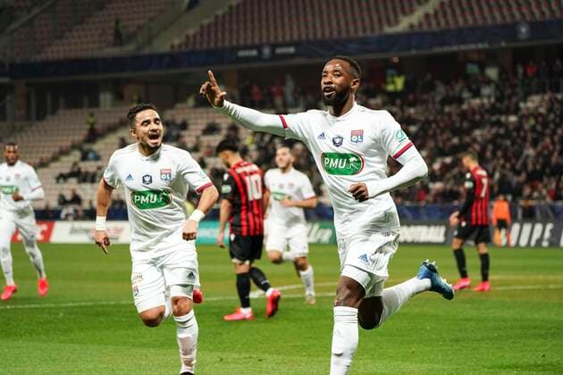 Joie - Moussa Dembele (Lyon) FOOTBALL : OGC Nice vs Lyon - Coupe de France - Nice - 30 01 2020 NorbertScanella PanoramiC 