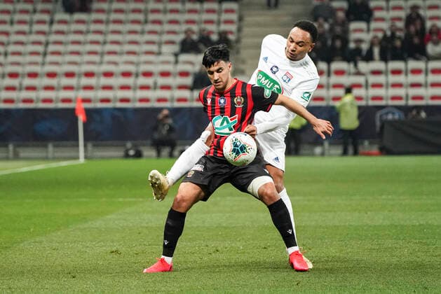 Adam Ounas (OGC Nice) FOOTBALL : OGC Nice vs Lyon - Coupe de France - Nice - 30 01 2020 NorbertScanella PanoramiC 