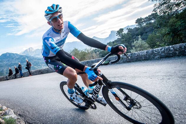 Nils Politt (GER - Israel Start-Up Nation9 attackierte früh und fuhr in der Spitzengruppe des tages - konnte aber an ende nichts ausrichten - Aktion Rennszene - Querformat - quer - horizontal - Event Veranstaltung: 29. Mallorca Challenge - Trofeo Serra Tramuntana - Soller nach to Deia 160.5 km - Ort Location: Felanitx - Region: Mallorca - Baleares - Land Country: Spanien Spain - Datum Date: 31.01.2020