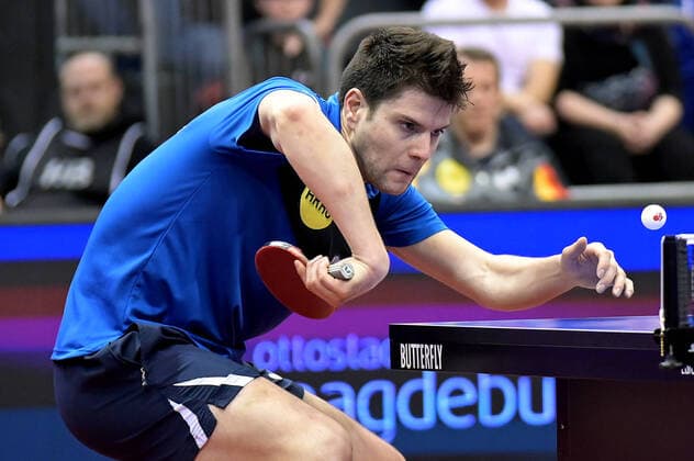 Bilder des Jahres 2020, Sport 01 Januar Sport Themen der Woche KW05 Sport Bilder des Tages Tischtennis German Open 2020 am 31.01.2020 in der GETEC-Arene in Magdeburg Dimitrij Ovtcharov *** Table tennis German Open 2020 on 31 01 2020 in the GETEC Arene in Magdeburg Dimitrij Ovtcharov xJFx