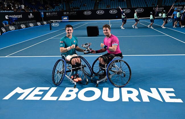 Australian Open 2020 Wheelchair Mens Doubles Alfie Hewett, Great Britain and Gordon Reid , Great Britain