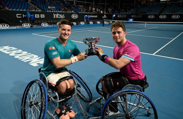 Australian Open 2020 Wheelchair Mens Doubles Alfie Hewett, Great Britain and Gordon Reid , Great Britain