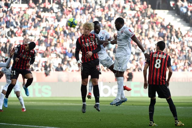 09 KASPER DOLBERG (NICE) FOOTBALL : Nice vs Lyon - Ligue 1 Conforama - 02 02 2020 FEP Panoramic 