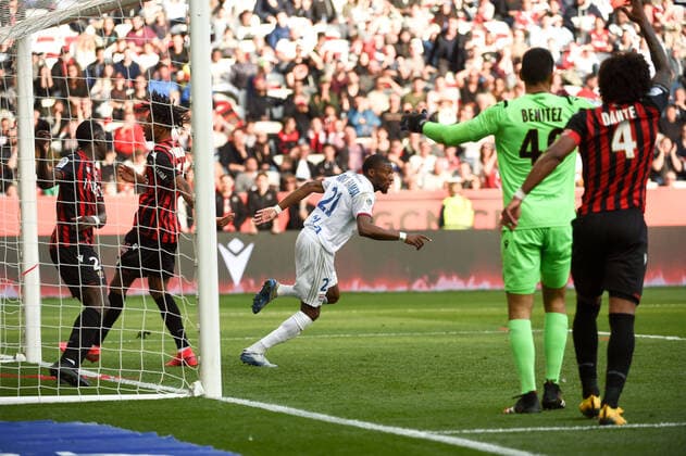 JOIE - 21 KARL TOKO EKAMBI (OL) FOOTBALL : Nice vs Lyon - Ligue 1 Conforama - 02 02 2020 FEP Panoramic 