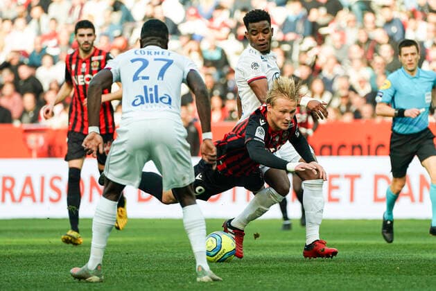 Kasper Dolberg (OGC Nice) FOOTBALL : OGC Nice vs Lyon - Ligue 1 Conforama - Nice - 02 02 2020 NorbertScanella PanoramiC 