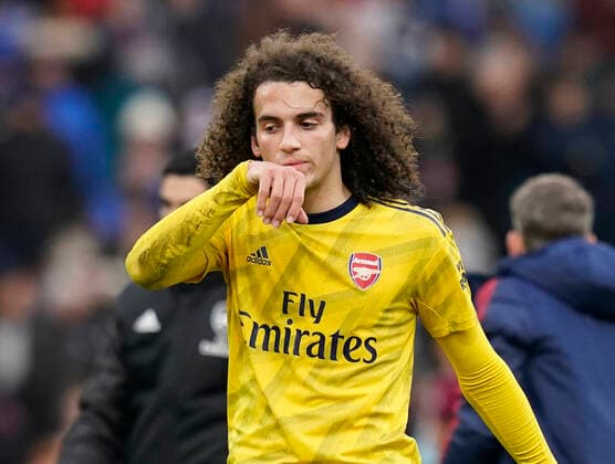 Matteo Guendouzi of Arsenal reflects on the match during the Premier League match at Turf Moor, Burnley. Picture date: 2nd February 2020. Picture credit should read: Andrew Yates Sportimage EDITORIAL USE ONLY. No use with unauthorised audio, video, data, fixture lists, club league logos or live services. Online in-match use limited to 120 images, no video emulation. No use in betting, games or single club league player publications. SPI-0475-0054