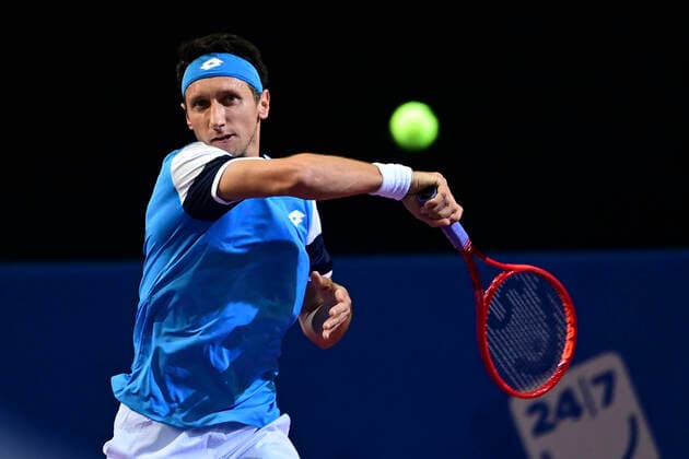 Sergiy Stakhovsky (Ukr) TENNIS : Open Sud de France 2020 - Montpellier - 03 02 2020 JBAutissier Panoramic 