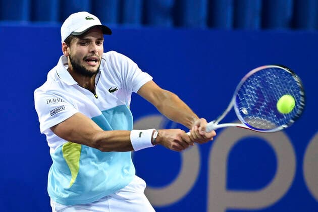 Gregoire Barrere (Fra) TENNIS : Open Sud de France 2020 - Montpellier - 03 02 2020 JBAutissier Panoramic 