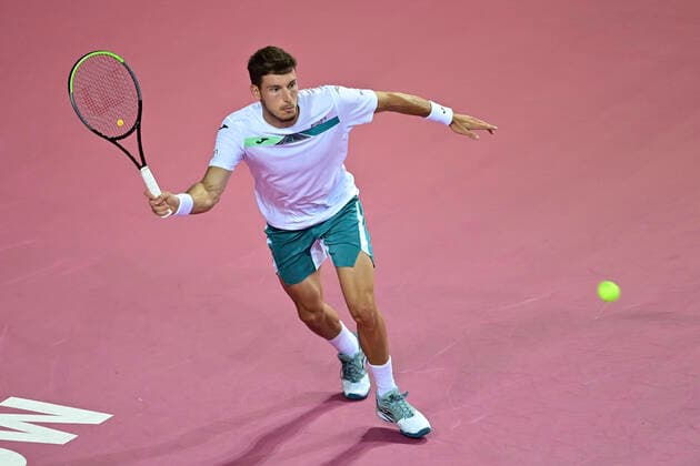 Pablo Carreno Busto Esp) TENNIS : Open Sud de France 2020 - Montpellier - 03 02 2020 JBAutissier Panoramic 