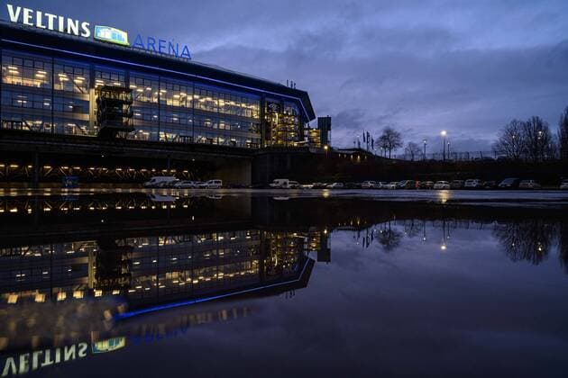 FC Schalke 04 vs Hertha BSC, Fussball Bundesliga, 04.02.2020 Die Veltins Arena vor dem DFB Pokal Achtelfinale zwischen dem FC Schalke 04 und Hertha BSC am 04.02.2020 DFL regulations prohibit any use of photographs as image sequences and or quasi-video. , Gelsenkirchen NRW Deutschland Veltins Arena