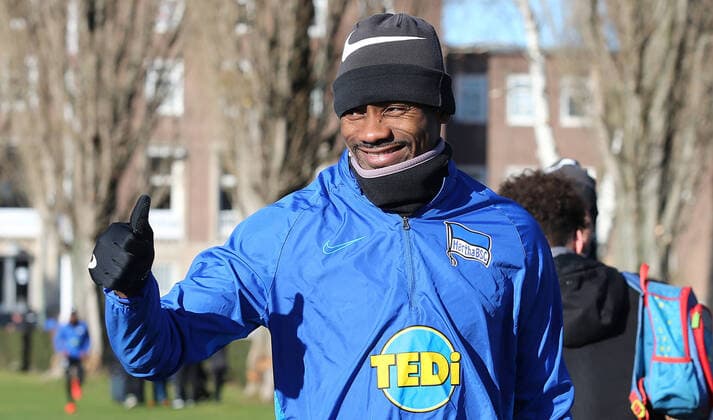 Salomon Kalou beim Training von Hertha BSC auf dem Olympiagelaende an der Hanns-Braun-Str. in Berlin am 05.02.2020. Training Hertha BSC