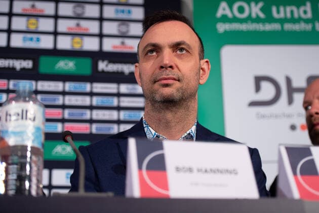 Hannover, Deutschland 07.02.2020: Vorstellung DHB-Bundestrainer Alfred Gislason in Hannover Alfred Gislason wird als neuer Bundestrainer des Deutschen-Handball-Bundes (DHB) im Maritim Hotel in Hannover vorgestellt. Er tritt die Nachfolge für Christian Prokop an. Hannover Niedersachsen Deutschland Maritim Hotel *** Hanover, Germany 07 02 2020 Presentation DHB national coach Alfred Gislason in Hanover Alfred Gislason is presented as the new national coach of the German Handball Federation DHB in the Maritim Hotel in Hanover He succeeds Christian Prokop in Hanover Lower Saxony Germany Maritim Hotel