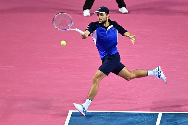 Gregoire Barrere (Fra) TENNIS : Open Sud de France 2020 - Montpellier - 07 02 2020 JBAutissier Panoramic 