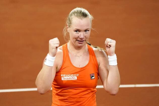 07-02-2020 TENNIS: FED CUP: NEDERLAND-WIT RUSLAND: DEN HAAG Kiki Bertens NED wins against Aliaksandra Sasnovich BLR during Fed Cup Netherlands- Belarus on February, 7 2020 in Den Haag Netherlands. Photo by SCS Sander Chamid Fed cup Netherlands-Belarus xVIxANPxSportx xSoenarxChamidxsportfotografiexIVx 405897362