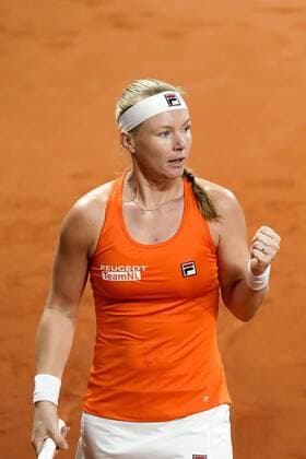 07-02-2020 TENNIS: FED CUP: NEDERLAND-WIT RUSLAND: DEN HAAG Kiki Bertens NED wins against Aliaksandra Sasnovich BLR during Fed Cup Netherlands- Belarus on February, 7 2020 in Den Haag Netherlands. Photo by SCS Sander Chamid Fed cup Netherlands-Belarus xVIxANPxSportx xSoenarxChamidxsportfotografiexIVx 405897490