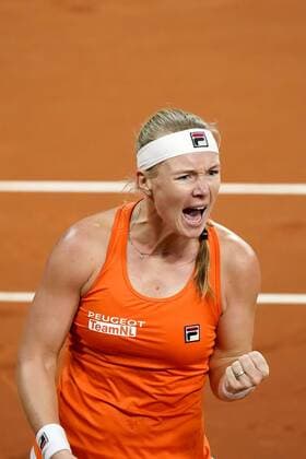 07-02-2020 TENNIS: FED CUP: NEDERLAND-WIT RUSLAND: DEN HAAG Kiki Bertens NED wins against Aliaksandra Sasnovich BLR during Fed Cup Netherlands- Belarus on February, 7 2020 in Den Haag Netherlands. Photo by SCS Sander Chamid Fed cup Netherlands-Belarus xVIxANPxSportx xSoenarxChamidxsportfotografiexIVx 405897561