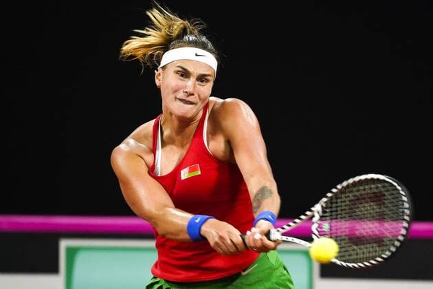 07-02-2020 TENNIS: FED CUP: NEDERLAND-WIT RUSLAND: DEN HAAG Aryna Sabalenka BLR during Fed Cup Netherlands- Belarus on February, 7 2020 in Den Haag Netherlands. Photo by SCS Sander Chamid Fed cup Netherlands-Belarus xVIxANPxSportx xSoenarxChamidxsportfotografiexIVx 405902258