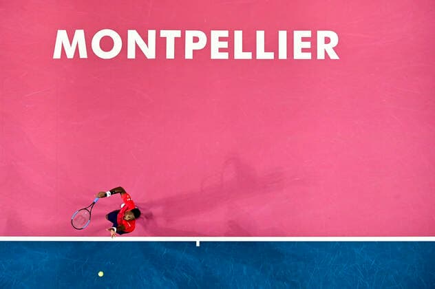 Gael Monfils (Fra) TENNIS : Open Sud de France 2020 - Montpellier - 07 02 2020 JBAutissier Panoramic 