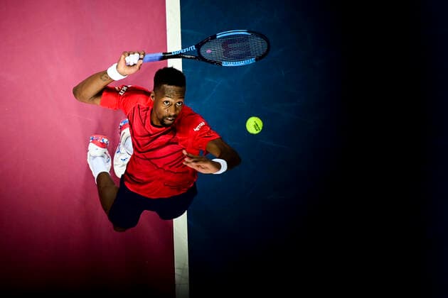 Gael Monfils (Fra) TENNIS : Open Sud de France 2020 - Montpellier - 07 02 2020 JBAutissier Panoramic 