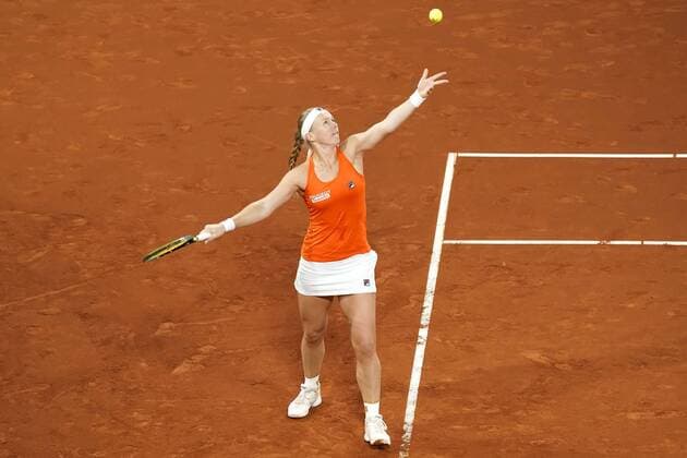 08-02-2020 TENNIS: FED CUP: NEDERLAND-WIT RUSLAND: DEN HAAG Kiki Bertens NED during Fed Cup Netherlands- Belarus on February, 8 2020 in Den Haag Netherlands. Photo by SCS Sander Chamid Fed cup Netherlands-Belarus xVIxANPxSportx xSoenarxChamidxsportfotografiexIVx 405938666