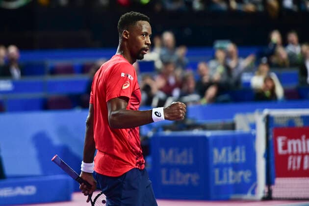 joie de Gael Monfils (Fra) TENNIS : Open Sud de France 2020 - Montpellier - 08 02 2020 JBAutissier Panoramic 