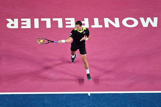 Vasek Pospisil (Can) TENNIS : Open Sud de France 2020 - Montpellier - 08 02 2020 JBAutissier Panoramic 