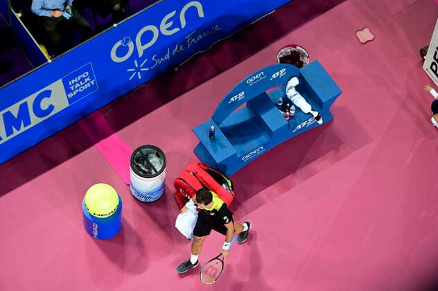 Vasek Pospisil (Can) TENNIS : Open Sud de France 2020 - Finale Simple - Montpellier - 09 02 2020 JBAutissier Panoramic 