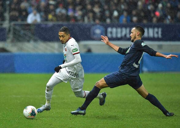 Dias Belloli Raphael Rapinha FOOTBALL : Coupe de France 1 4 de Finale Belfort vs Rennes - 11 02 2020 