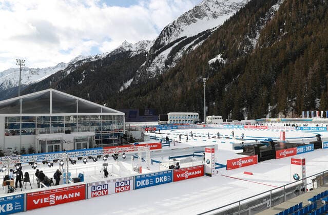 BIATHLON - IBU World Championships Antholz 2020 ANTHOLZ,ITALY,12.FEB.20 - BIATHLON - IBU World Championships 2020, preview. Image shows overview of the finish stadium. GEPAxpictures xAndreasxPranter