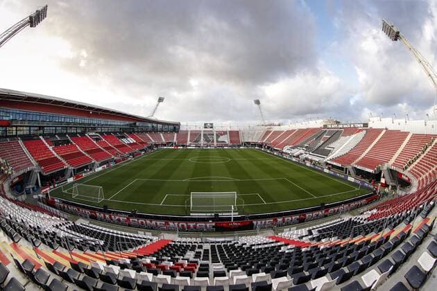 ALKMAAR , 12-02-2020 , AFAS Stadion , Dutch football , KNVB Beker quarter final , season 2019 2020. Stadium overview before the match AZ vs NAC AZ - NAC  x6846620x Copyright: