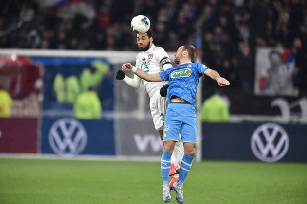Jason Denayer (lyon) vs Valere Germain (marseille) FOOTBALL : Lyon vs Marseille - Coupe de France - 1 4 finale - 12 02 2020 FredericChambert Panoramic 