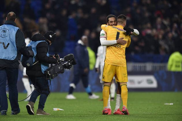 Joie de Anthony Lopes et Jason Denayer (lyon) FOOTBALL : Lyon vs Marseille - Coupe de France - 1 4 finale - 12 02 2020 FredericChambert Panoramic 