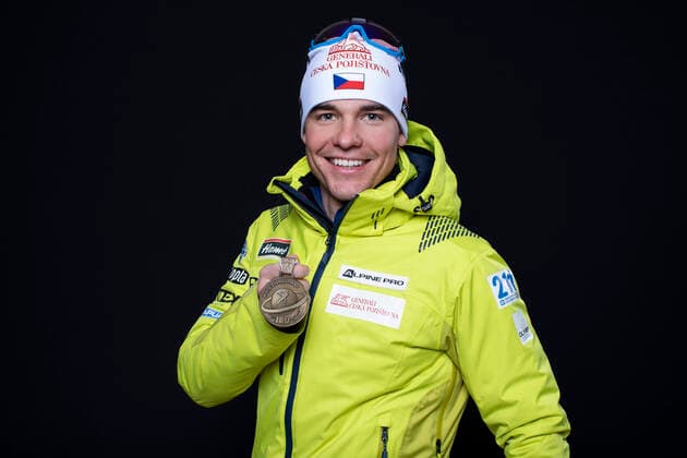 200213 Photo: Manzoni IBU Handout BILDBYRAN 13.02.2020, Antholz, Italy (ITA): Michal Krcmar (CZE) - IBU World Championships Biathlon, medals, Antholz Anterselva (ITA). Handout International Biathlon Union. Â© Manzoni IBU bbeng skidskytte skiskyting biathlon VM skidskytte-VM IBU Biathlon World Championships 2020 Anterselva mixed relay mixstafett stafett Copyright: Manzoni IBU BB200213BB903