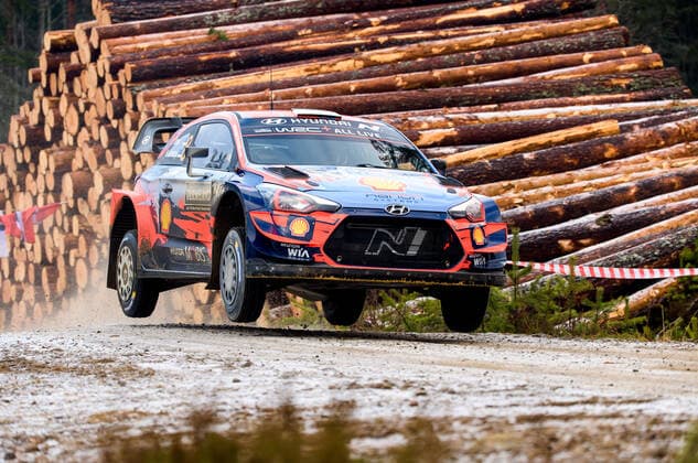 200215 Ott Tänak with co-driver Martin Järveoja, Hyundai Shell Mobis WRT, Hyundai i20 Coupe WRC, Motorsport Rallye, WM participates in SS6 Finnskogen 2, in Rally Sweden on February 15, 2020 in Grue, Norway. Photo: Fredrik Karlsson BILDBYRAN kod FK Cop 185 motor motorsport svenska rallyt 2019 rally rally sweden bbeng wrc *** 200215 Ott Tänak with co driver Martin Järveoja, Hyundai Shell Mobis WRT, Hyundai i20 Coupe WRC participates in SS6 Finnskogen 2, in Rally Sweden on February 15, 2020 in Grue, Norway Photo Fredrik Karlsson BILDBYRAN code FK Cop 185 motor motorsport Swedish rally 2019 rally rally sweden bbeng wrc,  Copyright: FREDRIKxKARLSSON BB200215FK018