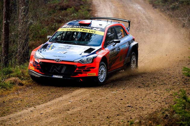 200215 Nikolay Gryazin with co-driver Yaroslav Federov, Hyundai Motorsport N, Hyundai i20 R5, WRC2 participates in SS6 Finnskogen 2, in Rally Sweden on February 15, 2020 in Grue, Norway. Photo: Fredrik Karlsson BILDBYRAN kod FK Cop 185 motor motorsport svenska rallyt 2019 rally rally sweden bbeng WRC, Motorsport Rallye, WM *** 200215 Nikolay Gryazin with co driver Yaroslav Federov, Hyundai Motorsport N, Hyundai i20 R5, WRC2 participates in SS6 Finnskogen 2, in Rally Sweden on February 15, 2020 in Grue, Norway Photo Fredrik Karlsson BILDBYRAN code FK Cop 185 motor motorsport rally 2019 rally rally sweden bbeng wrc,  Copyright: FREDRIKxKARLSSON BB200215FK037