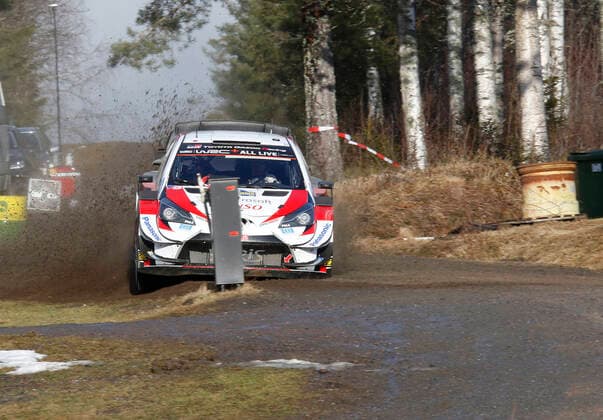 Sebastien Ogier and co-driver Julien Ingrassia of France in their Toyota Yaris WRC, Motorsport Rallye, WM on stage seven of the Rally Sweden, second round of the FIA World Rally Championship in Torsby, Sweden, on Feb. 15, 2020. TORSBY SWEDEN x61460x *** Sebastien Ogier and co driver Julien Ingrassia of France in their Toyota Yaris WRC on stage seven of the Rally Sweden, second round of the FIA World Rally Championship in Torsby, Sweden, on Feb 15, 2020 TORSBY SWEDEN x61460x,  Copyright: xMickexFransson TTx FIA RALLY SWEDEN