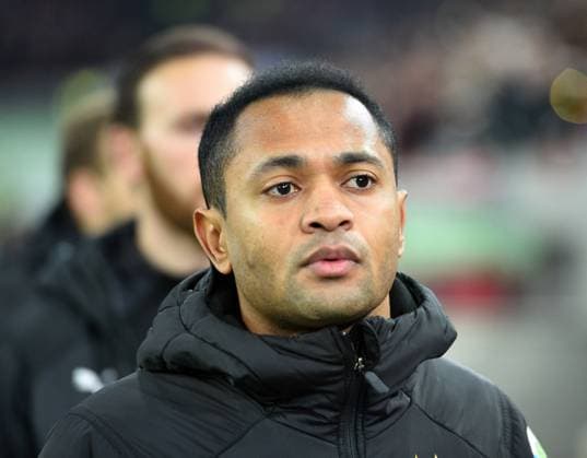 xnjx 15.02.2020; Duesseldorf; 1. Fussball-Bundesliga; Fortuna Duesseldorf vs. Borussia Moenchengladbach Raffael (Gladbach) Gemaess den Vorgaben der DFL Deutsche Fussball Liga ist es untersagt, in dem Stadion und oder vom Spiel angefertigte Fotoaufnahmen in Form von Sequenzbildern und oder videoaehnlichen Fotostrecken zu verwerten bzw. Verwerten zu lassen. DFL regulations prohibit any use of photographs as image sequences and or quasi-video. Duesseldorf