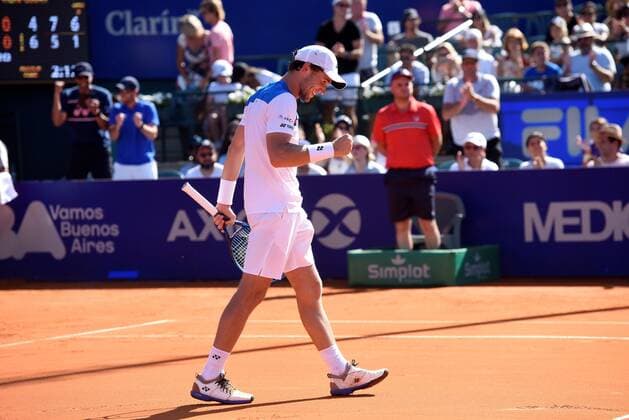 Norwegian Casper Rudd celebrates against Argentinian Juan Ignacio Londero during the semifinal of the ATP, Tennis Herren Argentina Open, in Buenos Aires, Argentina, 15 February 2020. ATP Argentina Open !ACHTUNG: NUR REDAKTIONELLE NUTZUNG!  Copyright: xFabiánxMattiazzix AME2863 20200215-637174055320836675