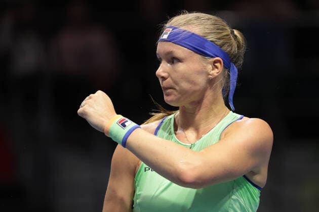 SAINT PETERSBURG, RUSSIA - FEBRUARY 16: Kiki Bertens reacts during WTA, Tennis Damen tennis tournament St. Petersburg Ladies Trophy 2020 on February 16, 2020, at Sibur Arena in St.Petersburg, Russia. (Photo by Anatoliy Medved Icon Sportswire) TENNIS: FEB 16 St. Petersburg Ladies Trophy Icon200021651